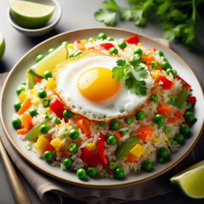 thai dish featuring an egg on fried rice
